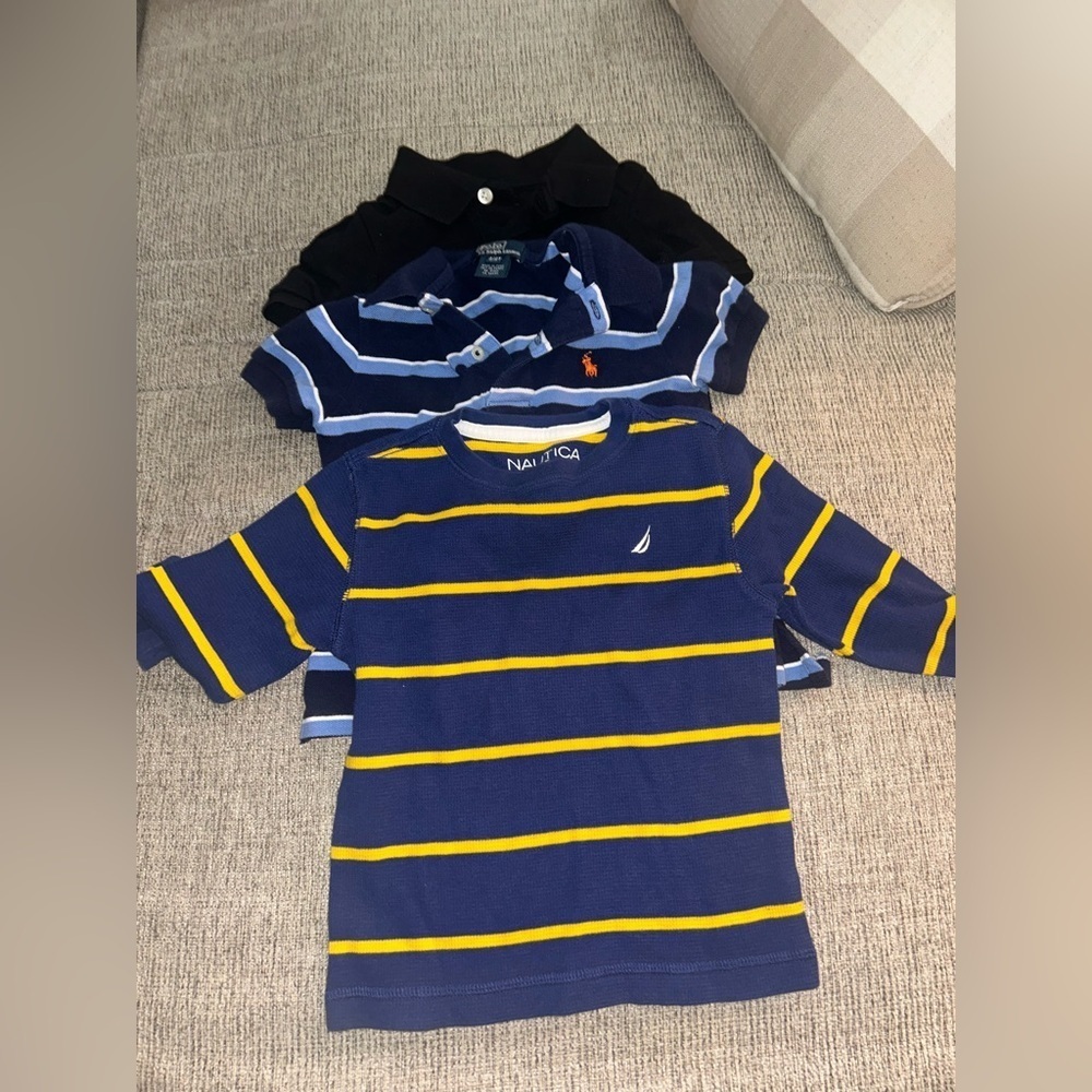 Lot of 3 polos and long sleeve shirts for boys size 2t